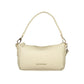 Beige Polyurethane Women's Bag with Shoulder Strap