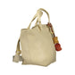 Beige Polyurethane Women's Bag