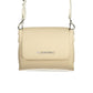 Beige Polyurethane Women Bag