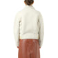 Beige Polyester Biker Jacket