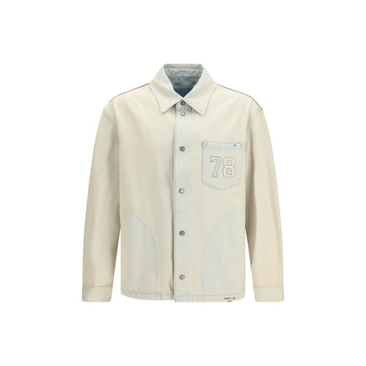 Beige Cotton Denim Jacket