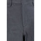 Gray Linen Cargo Pants