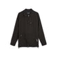 Black Cotton Full-Length Jacket
