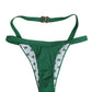 Green Logo Plaque Nylon Brief Panty Underwear