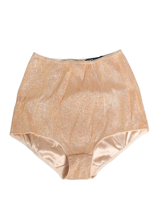 Beige Silk Blend High Waist Girdle Panty Underwear