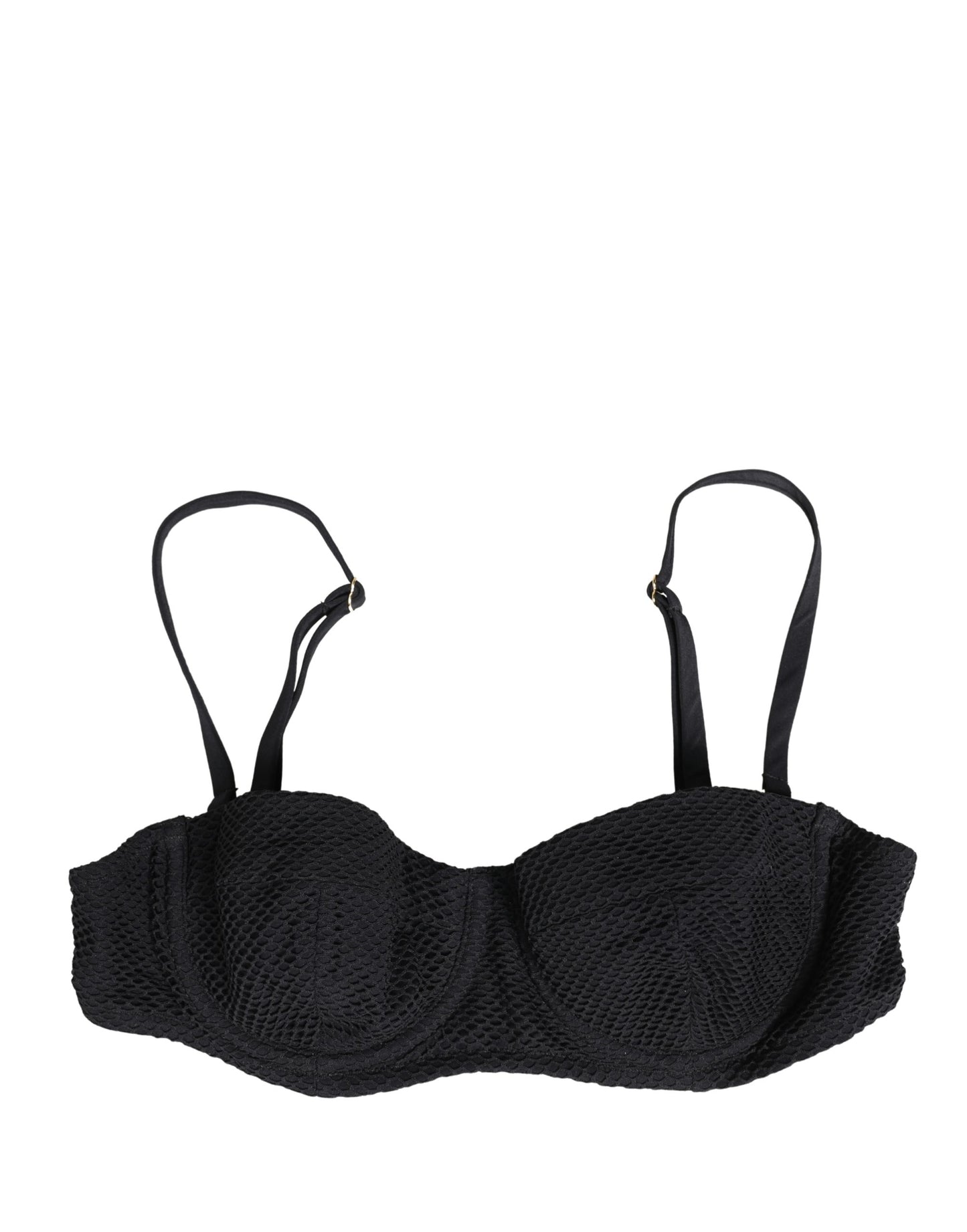 Black Nylon Padded Balconnet Brassiere Underwear
