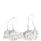 White Rhinestone Semi-Pad Underwire Bra Underwear