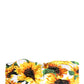 Multicolor Sunflower Print Bandeau Top Swimwear
