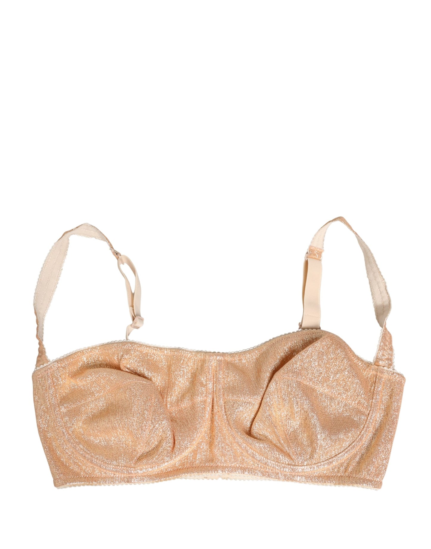 Beige Semi-Pad Underwire Balconette Bra Underwear