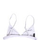 White Nylon Triangle Beachwear Bikini Top Swimwear