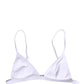 White Nylon Triangle Beachwear Bikini Top Swimwear