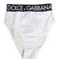White Black Sequin High Waist Panty Underwear