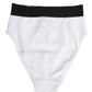 White Black Sequin High Waist Panty Underwear