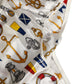 White Sailor Print Polyester Bottoms Underwear