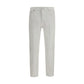 White Cotton Tapered Jeans