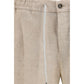 Beige Linen Casual Pants