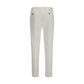White Cotton Casual Pants
