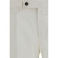 White Cotton Casual Pants