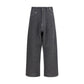 Gray Linen Relaxed Fit Jeans