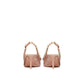Beige Calfskin Mid Heel Pumps