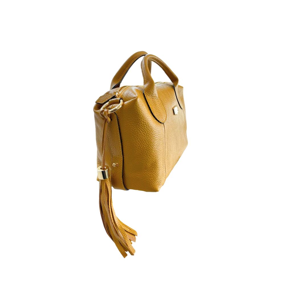 Yellow Leather Women Handbag