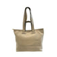 Beige Leather Women Shoulder Bag