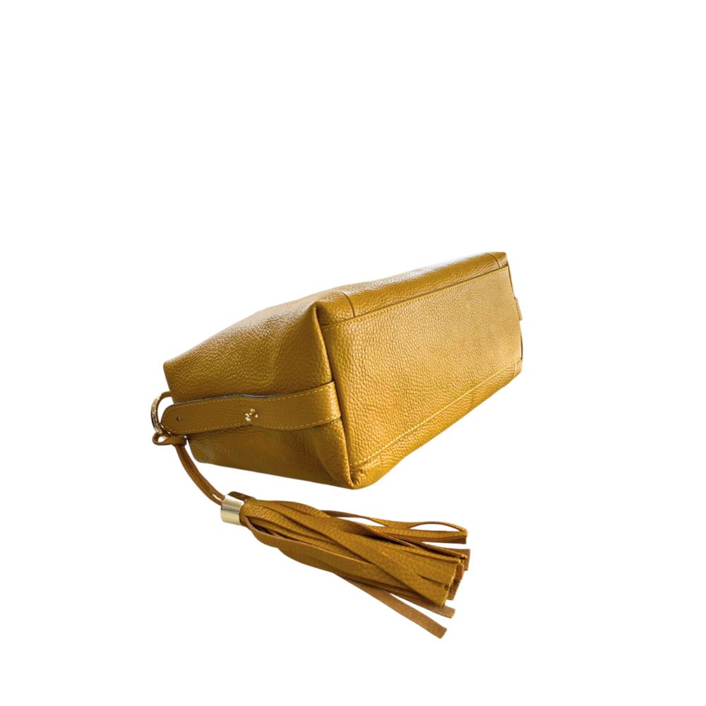 Yellow Leather Women Handbag