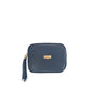 Blue Leather Women Crossbody Bag