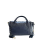 Blue Leather Women Handbag