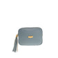Blue Leather Women Crossbody Bag