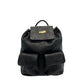 Black Leather Women Backpack