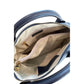 Blue Leather Women Handbag