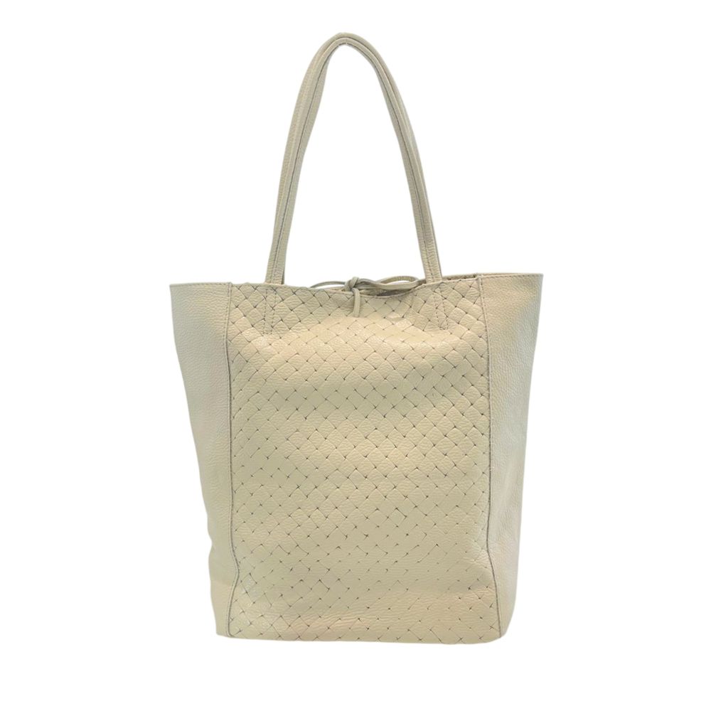 Beige Cowhide Clutch Bag