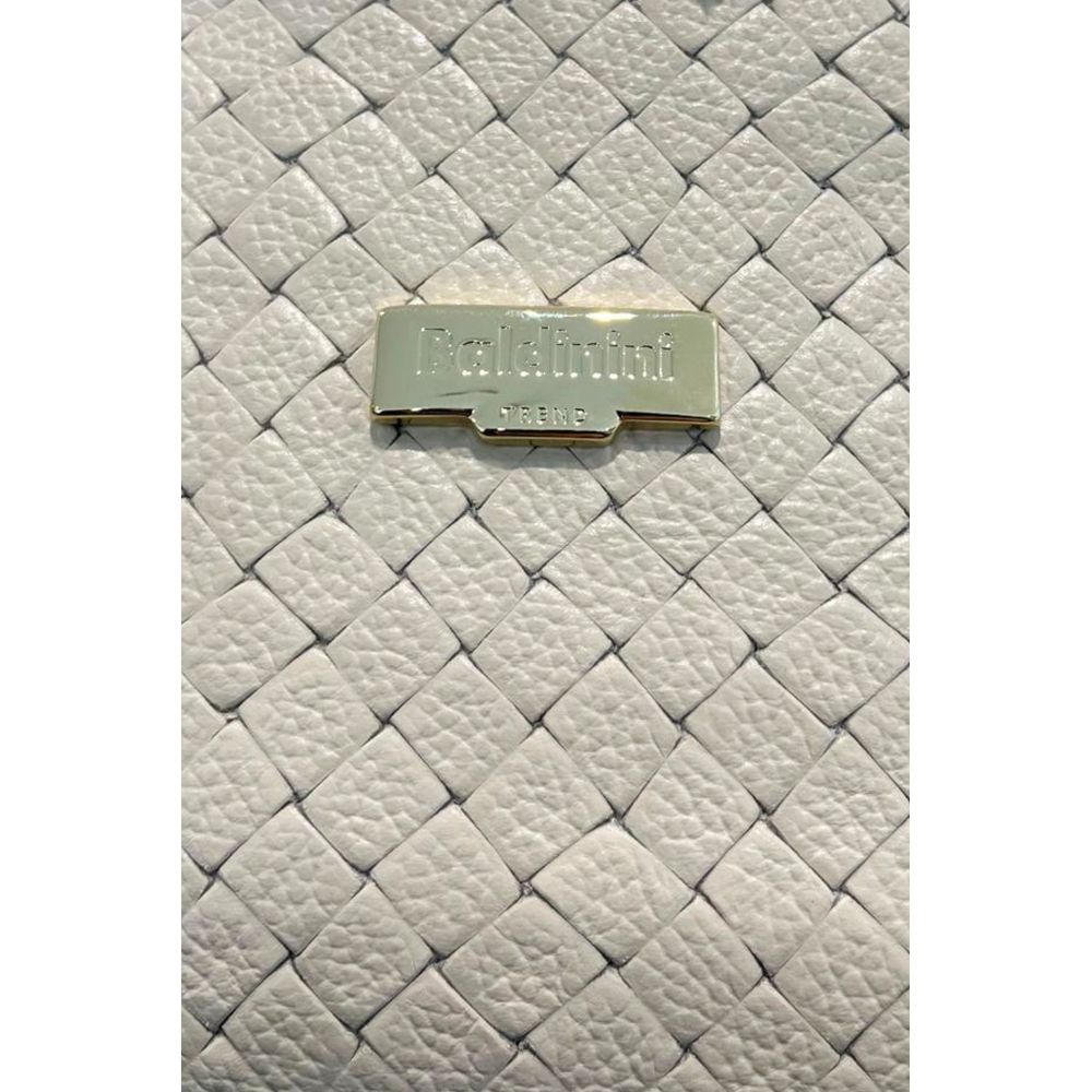 Beige Cowhide Clutch Bag