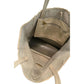 Beige Cowhide Clutch Bag