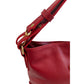 Red Leather Women Shoulder Bag