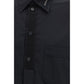 Black Cotton Dress Shirt