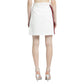 White Polyester Mini Skirt