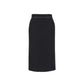 Black Virgin Wool Long Skirt