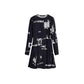 Black Viscose Short Dress