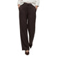 Brown Viscose Casual Pants