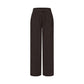 Brown Viscose Casual Pants