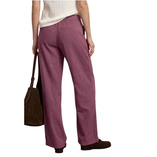 Pink Viscose Casual Pants