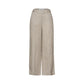 Beige Linen Casual Pants