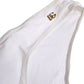 White DG Logo Plaque Bikini Bottom Underwear