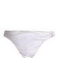 White DG Logo Plaque Bikini Bottom Underwear