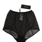 Black Nylon Stretch Slip Girdle Panty Underwear