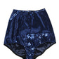Blue Sequined High Waist Girdle Panty Underwear