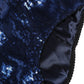 Blue Sequined High Waist Girdle Panty Underwear