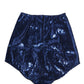 Blue Sequined High Waist Girdle Panty Underwear
